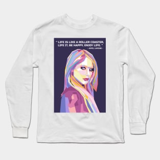 Quotes Avril lover Lavigne in WPAP Long Sleeve T-Shirt